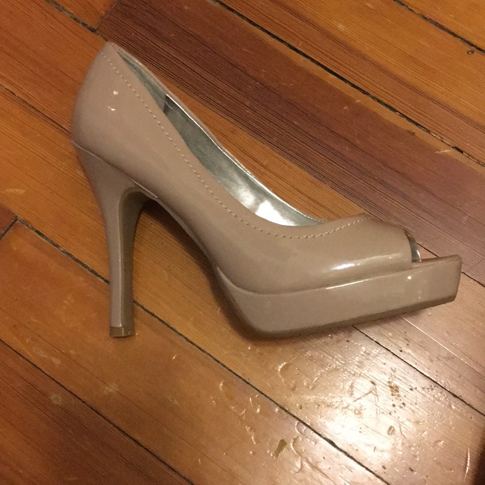 Nude Platform Heels - image 2